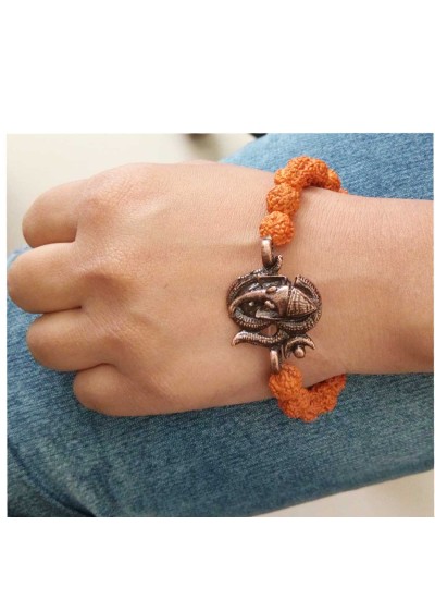 Rudraksha Bracelet Om Ganesha